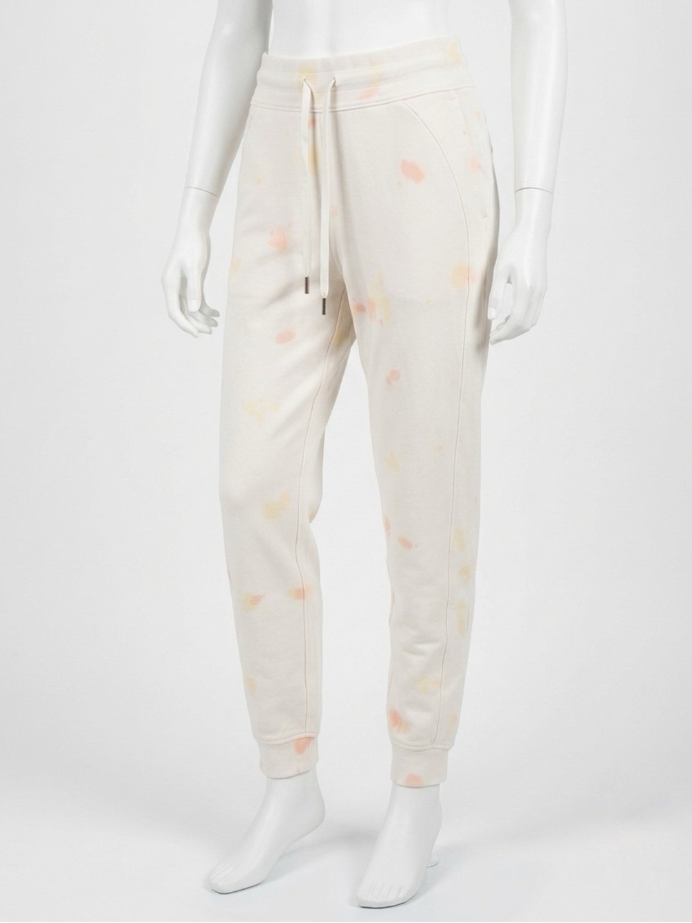 Lululemon Scuba High-Rise French Terry Jogger Echo Dye White Lemon Satin Size 10